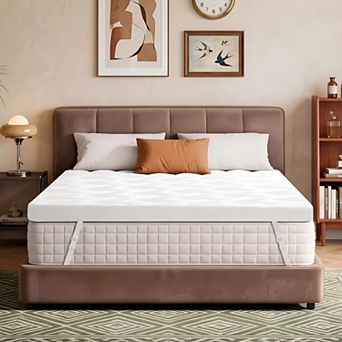 Opoiar 4 Inch Full Cooling Gel Mattress Topper, Memory Foam with Washable Cover