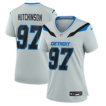 Women's Nike Aidan Hutchinson Silver Detroit Lions 2026 Rivalries Collection Game Jersey