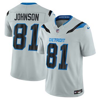 Men's Nike Calvin Johnson Silver Detroit Lions 2026 Rivalries Collection Stitched Limited Jersey