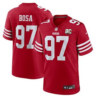 Men's Nike Nick Bosa Scarlet San Francisco 49ers 80th Anniversary Game Jersey
