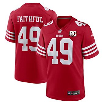 Men's Nike The Faithful Scarlet San Francisco 49ers 80th Anniversary Game Jersey