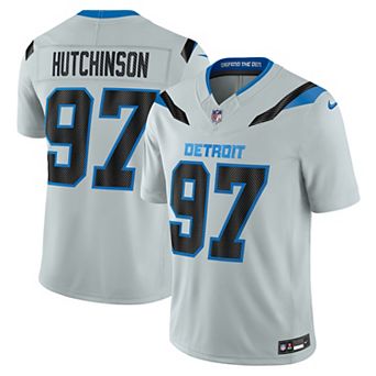 Men's Nike Aidan Hutchinson Silver Detroit Lions 2026 Rivalries Collection Stitched Limited Jersey