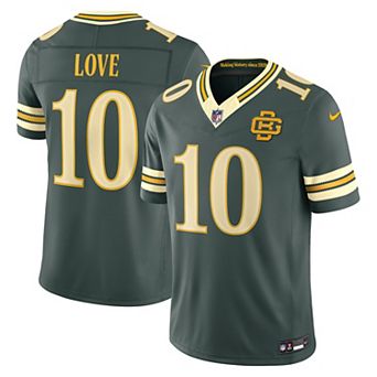 Men's Nike Jordan Love Green Green Bay Packers 2026 Rivalries Collection Stitched Limited Jersey