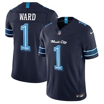Men's Nike Cameron Ward Navy Tennessee Titans 2026 Rivalries Collection Stitched Limited Jersey