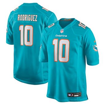 Men's Nike Jacob Rodriguez Aqua Miami Dolphins Game Jersey
