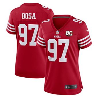 Women's Nike Nick Bosa Scarlet San Francisco 49ers 80th Anniversary Game Jersey