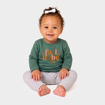 Fall Babe Stars - Infant Crew Fleece Sweatshirt