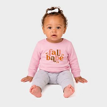 Fall Babe Stars - Infant Crew Fleece Sweatshirt