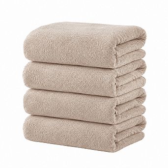 Soft Microfiber 4-Pack Absorbent Fast Drying Easy Care Home Towels