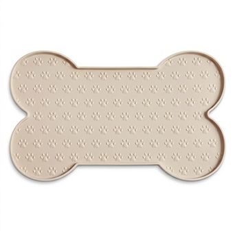 Dog Food Mat Anti-slip Silicone Waterproof Raised Edge Pet Feeder Pad for Dogs Cats