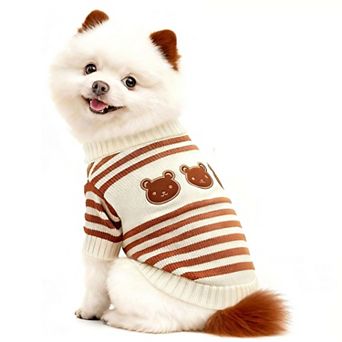 Bear Pattern Dog Sweater