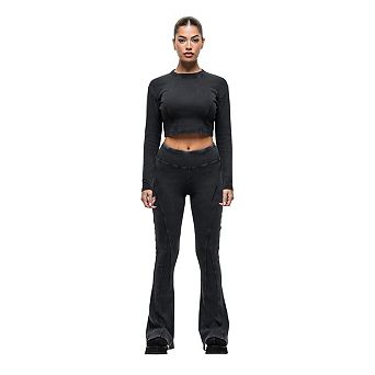 Good For Nothing Womens/Ladies Ribbed Seamed Leggings
