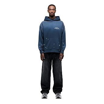Good For Nothing Mens Abrade Fade Splatter Pull Over Oversized Hoodie