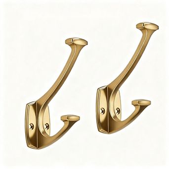 Antique Brass Wall Mounted Heavy Duty Coat Hooks Door Bathroom