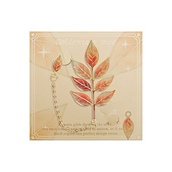 1 pc Bookmark, Leaf, Durable Metal Material, Bookmarkers for Reading