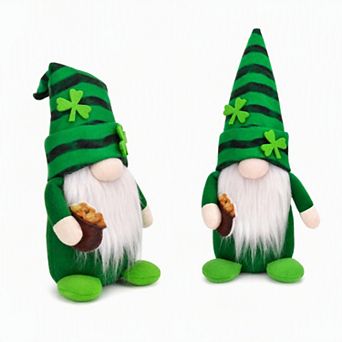 Merck Hearth 2 Pack Halloween Decoration Plush Shamrock Figurines Tabletop for Holiday Decor