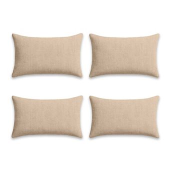 Covers&All Rectangle Throw Pillows, Pack of 4, Water & UV Fade Resistant (Insert with Cover)