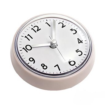Clockswise 3-Inch Waterproof Wall Mount Bathroom Shower Clock Fog-Free with Strong Suction