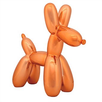11 in Orange Balloon Dog Figurine