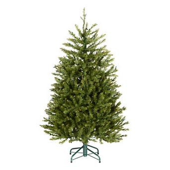 National Tree Company 4.5' Dunhill® Fir Hinged Tree with 450 Multicolor Lights-UL -763 Tips