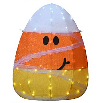 28 in Candy Corn Mummy with LED Lights