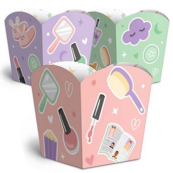 Pajama Slumber Party Treat Boxes, Small Sleepover Favor Holders, Disposable Paper Containers - 12 ct