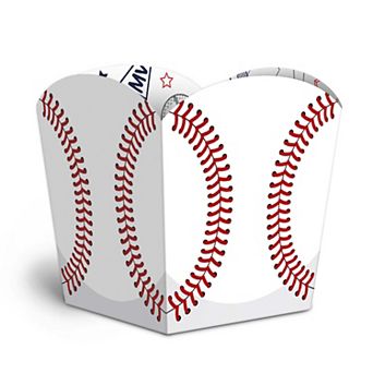 Baseball Treat Boxes, Small Sports Party Favor Holders, Disposable Paper Containers - Set of 12