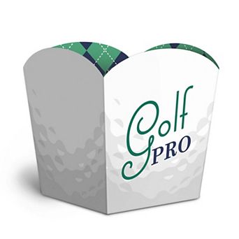 Golf Treat Boxes, Small Sports Party Favor Holders, Disposable Paper Containers - Set of 12