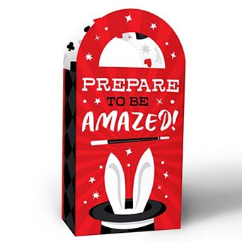 Magic Show Favor Bags with Handles, Magical Party Goodie Bags, Paper Take-Home Gift Boxes - 12 ct