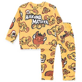 Disney's Lion King Loungewear 2 pc Sweatshirt and Waffle Pants Set