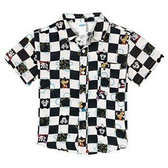 Disney's Mickey Mouse Short Sleeve Button-Down Shirt