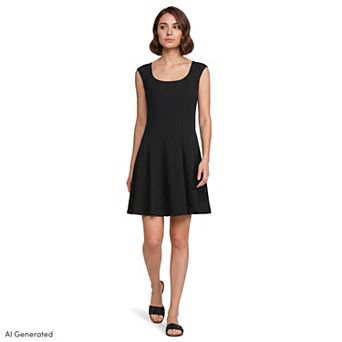 Women's Lands' End Starfish Scoopneck Cap Sleeve Mini Dress