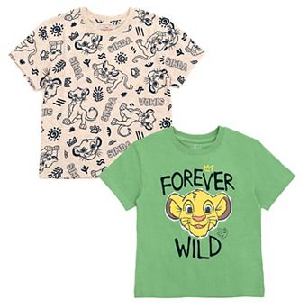 Disney's Lion King Simba 2-Pack Short Sleeve Graphic T-Shirts