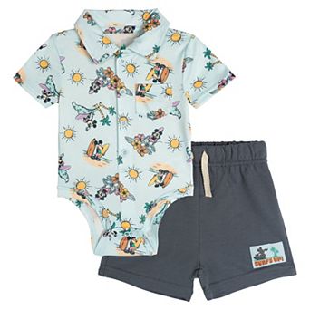 Disney's Mickey Mouse 2 pc Bodysuit and Shorts Set