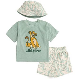Disney's Lion King Simba T-Shirt and Shorts Set with Bucket Hat