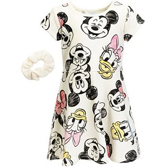 Disney's Mickey Mouse & Friends Skater Dress and Scrunchie Set