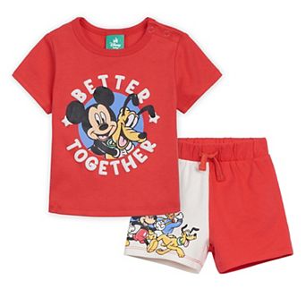Disney's Mickey Mouse French Terry 2 pc T-Shirt and Shorts Set