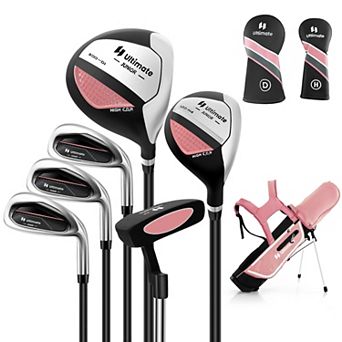 Costway Junior Complete Golf Club Set for Kids Age 11-13 Years Old Golf Practice Set