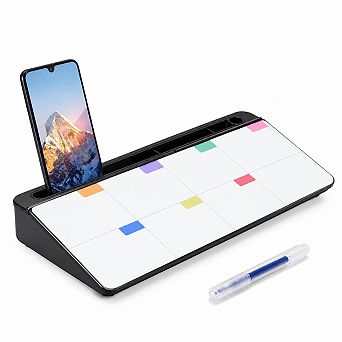 Desktop Whiteboard Stand with Calculator Desk Organizer Office School Supplies