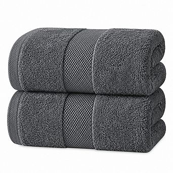 2-Pack Luxury Bath Sheets Extra Soft Quick Dry Absorbent Turkish Cotton