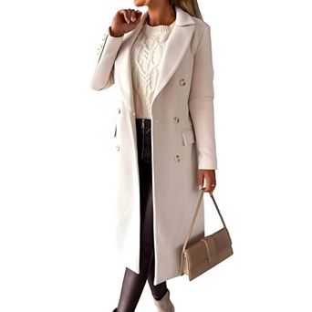 Long Wool Double Button Coat