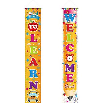 Back to School Door Banner, Welcome Hanging Party Decoration