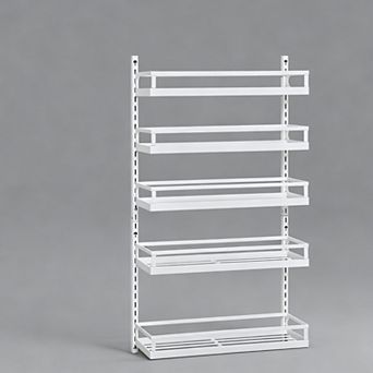 Adjustable 5 tier Wall Spice Rack, Dual-Use, Large Capacity, Durable Steel