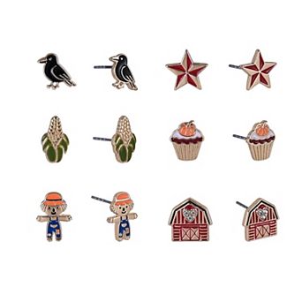 Hallmark Farm Favorites 6 Pair Earring Set
