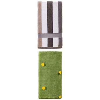 2 Packs Stripe Shower Towels Ultra Soft Luxury Bath Towel Absorbent 55"x28" for Pool
