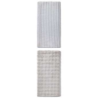 2 Packs Thick Coral Fleece Bath Towel, Soft Plush Highly Absorbent Towel 55"x28" for Trips
