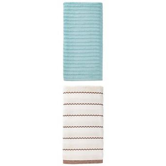 2 Packs Cotton Waffle Bath Towels Soft Lightweight Absorbent Quick Dry Towel 55"x28" for Bathroom