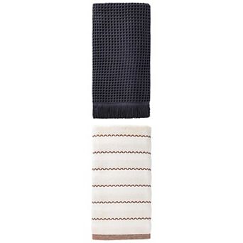 2 Packs Waffle Solid Cotton Highly Absorbent Bath Towel with Tassel 71"x35" 55"x28" for Gym Pool