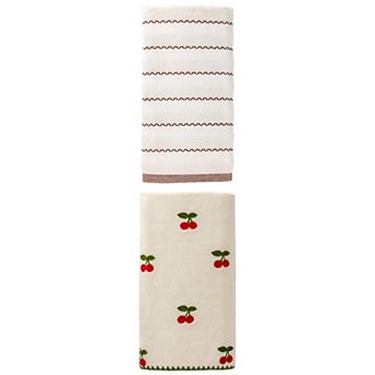 2 Packs Stripe Bath Towel Ultra Soft Highly Absorbent 55"x28" for Travel