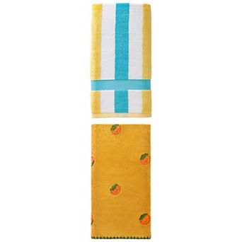 2 Packs Stripe Shower Towels Ultra Soft Bath Towel Absorbent 55"x28" for Travel